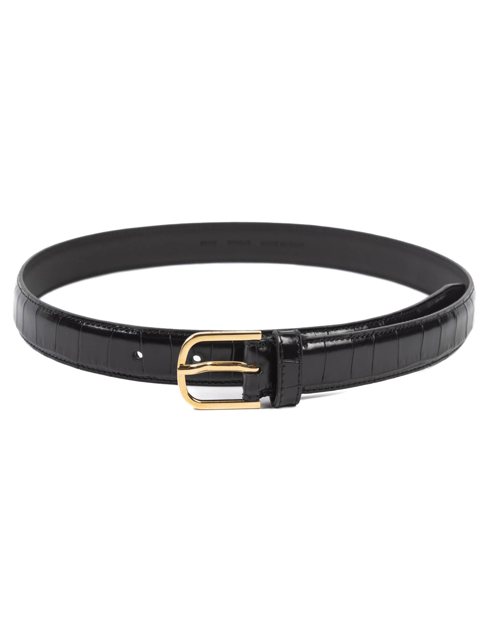 Ceinture en cuir gaufré crocodile