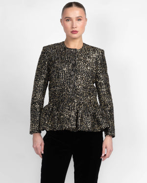 Bead Peplum Jacket