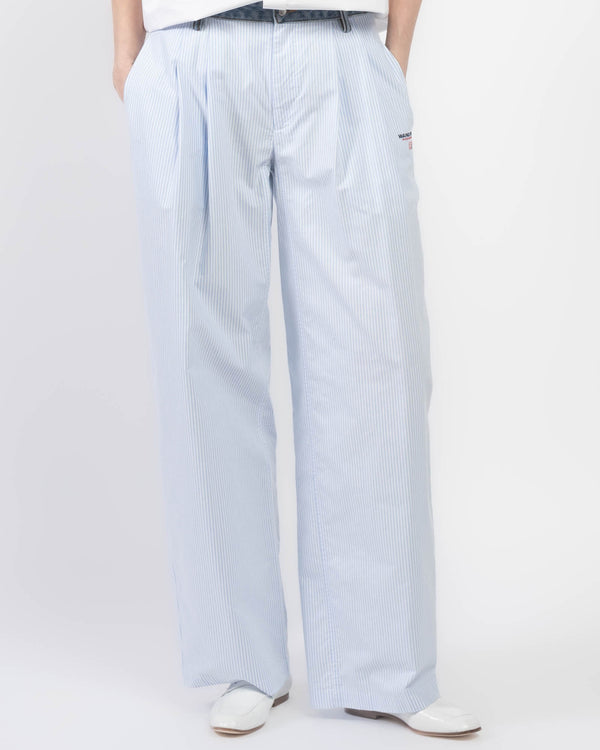 Oxford Pants With Denim Waist