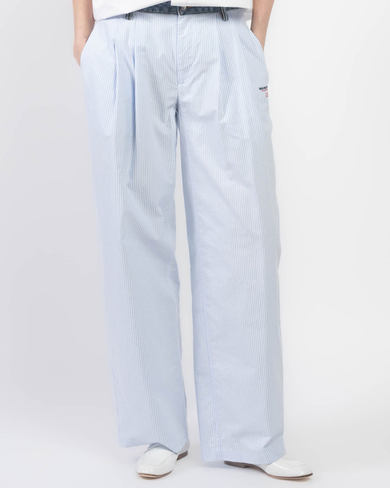 Oxford Pants With Denim Waist