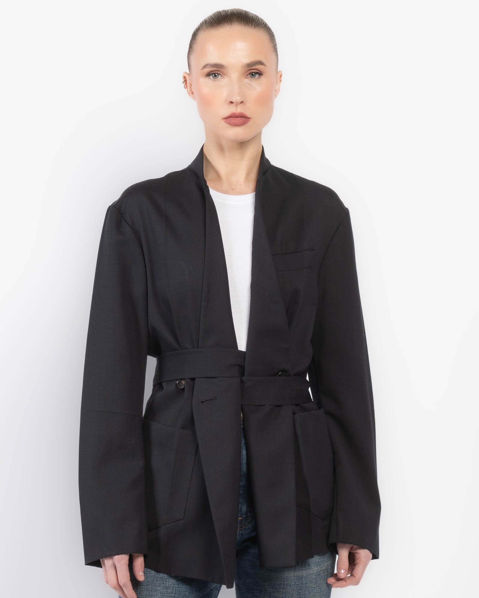 No Lapel Origami Jacket