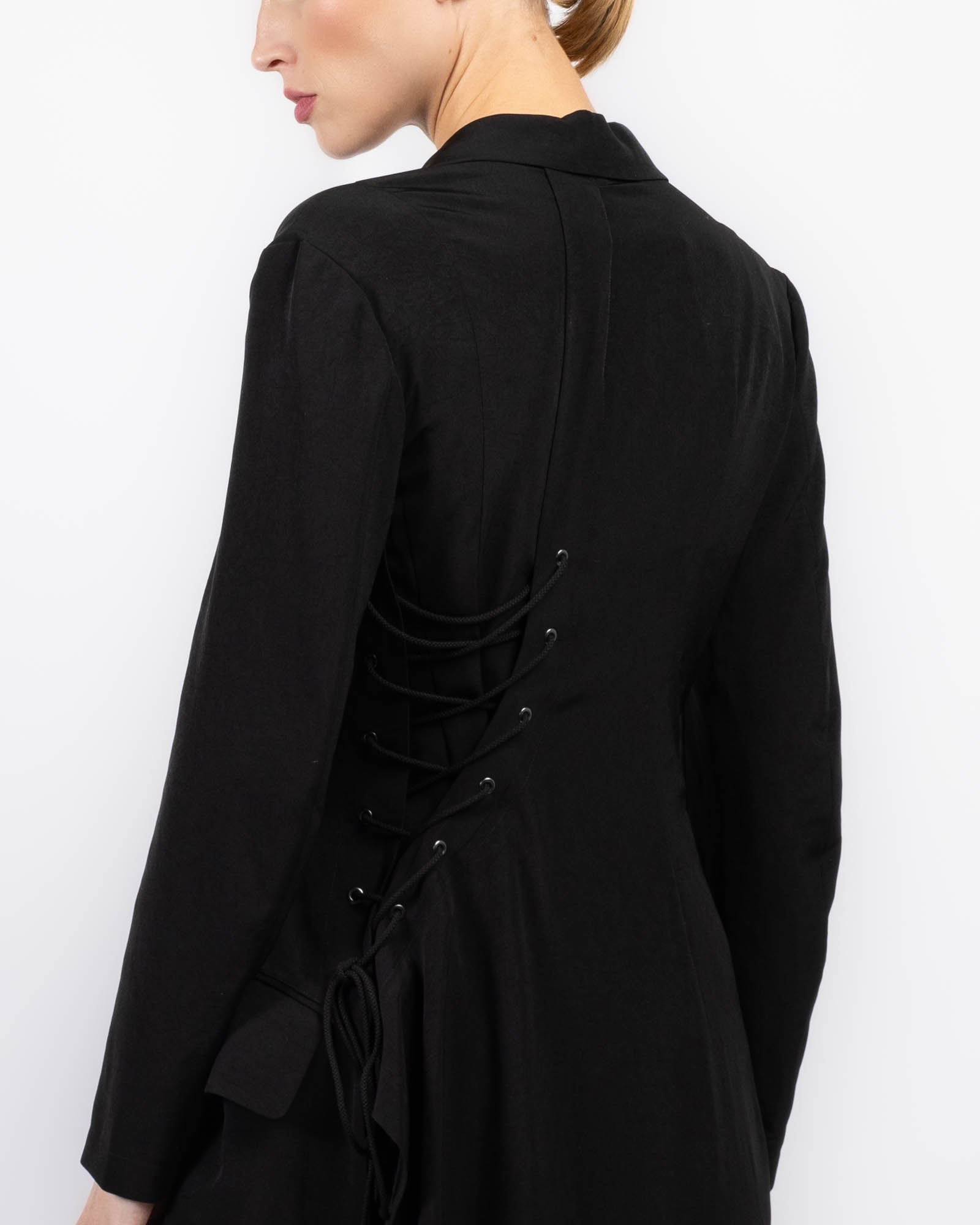 Back Lace Up Coat
