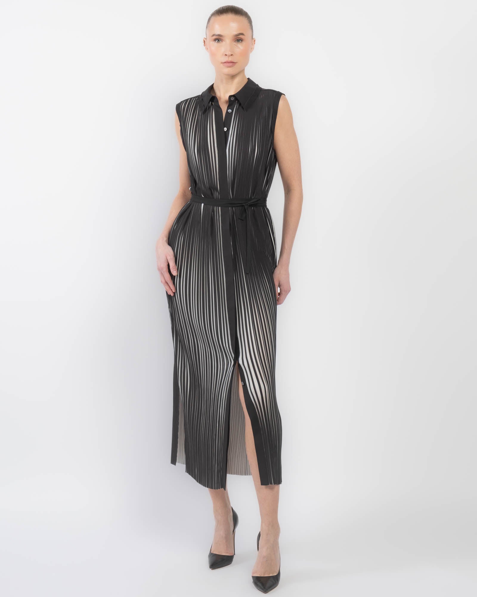 Bicolor Printed Dress