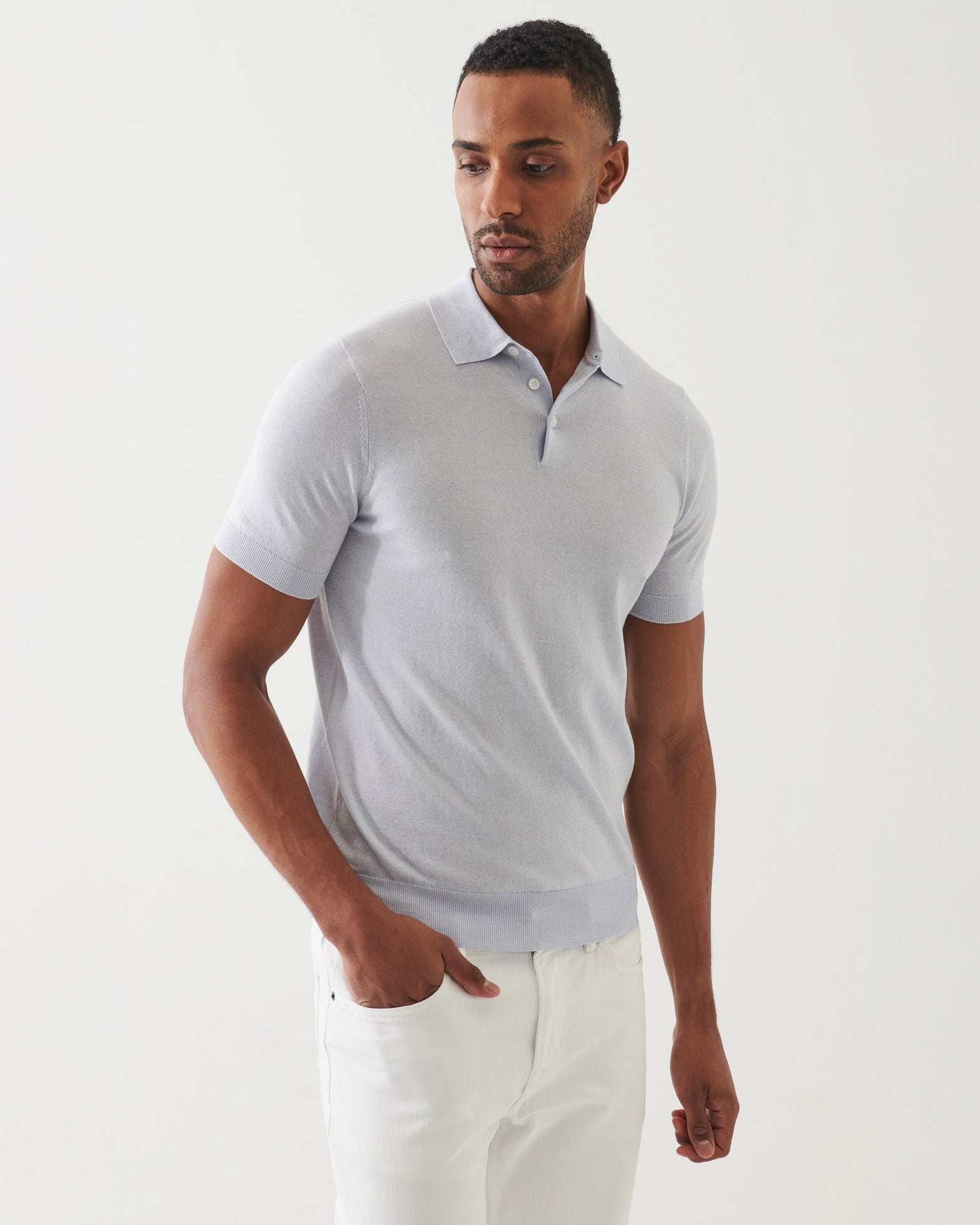 Cupro Button Polo