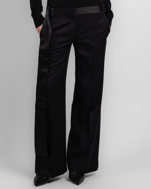 Satin Low Rise Trousers