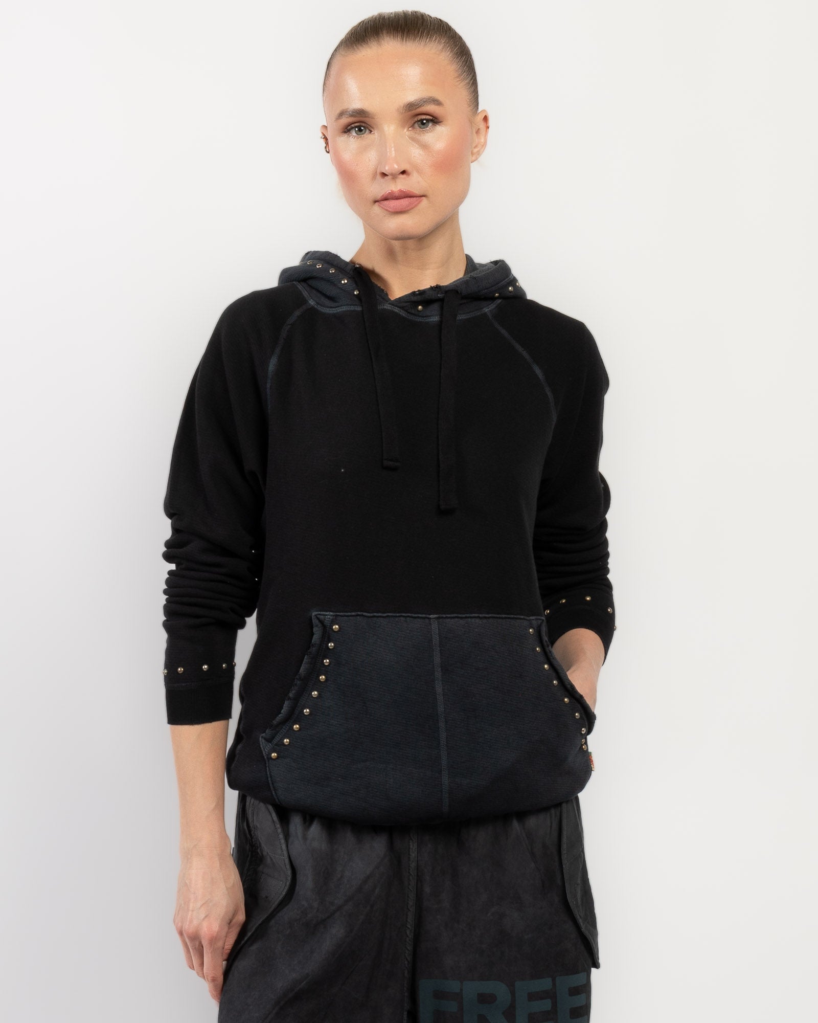 Sweat à capuche rétréci super vintage