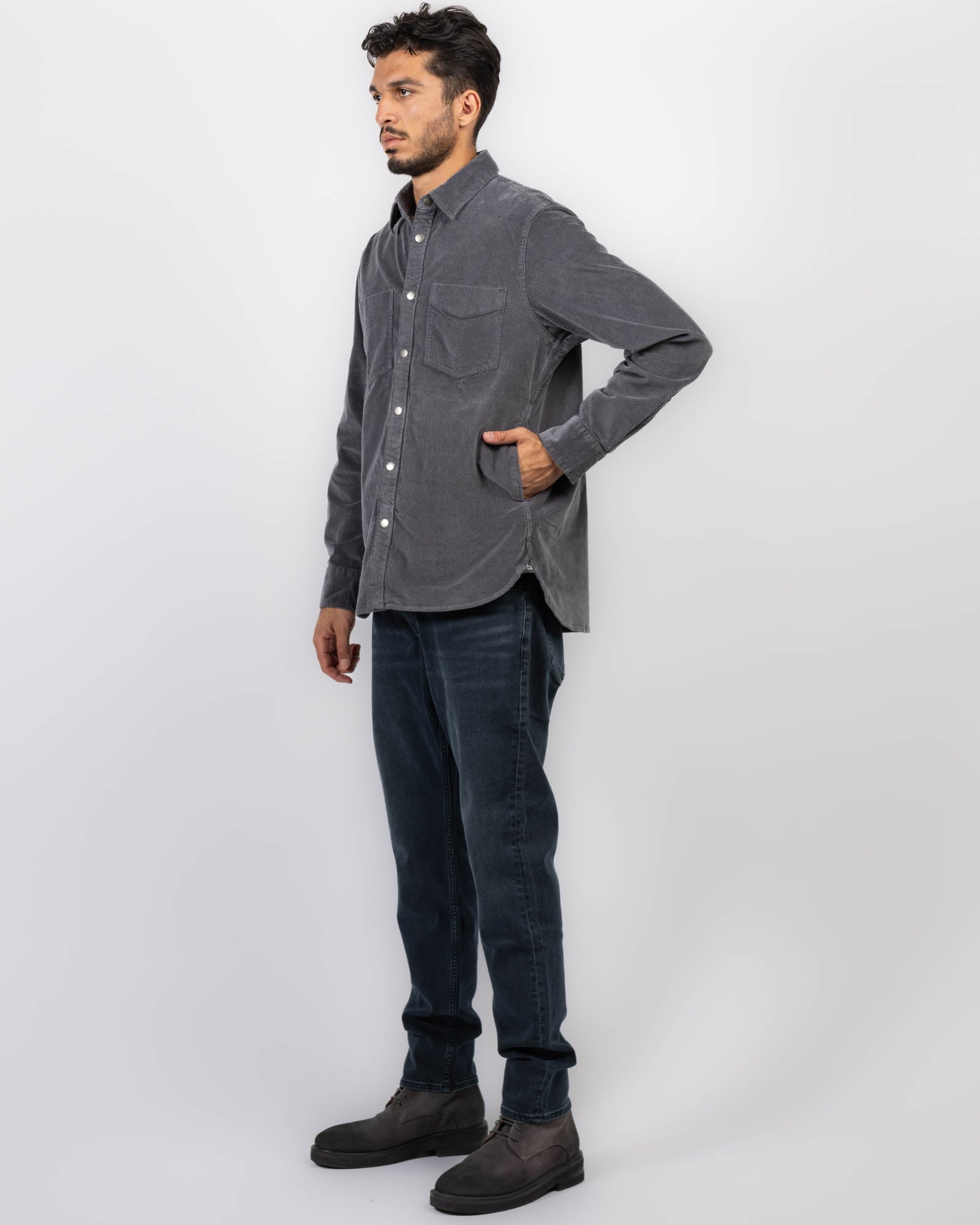 Chemise CPO en velours côtelé