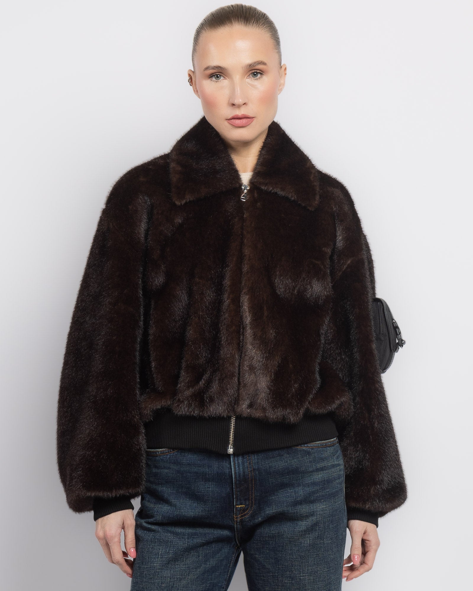 Faux Fur Bomber Jacket
