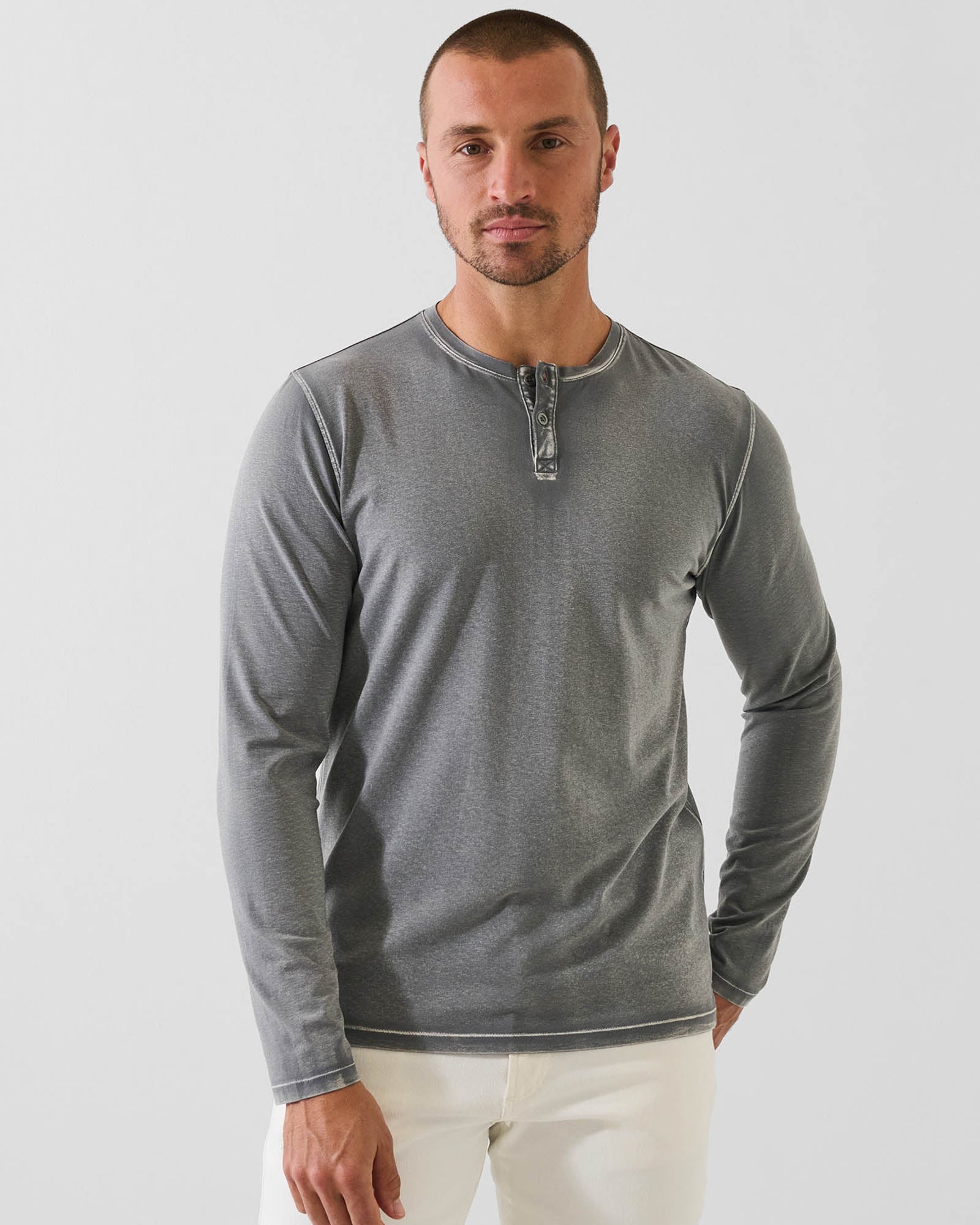 Long Pima Vintage Henley