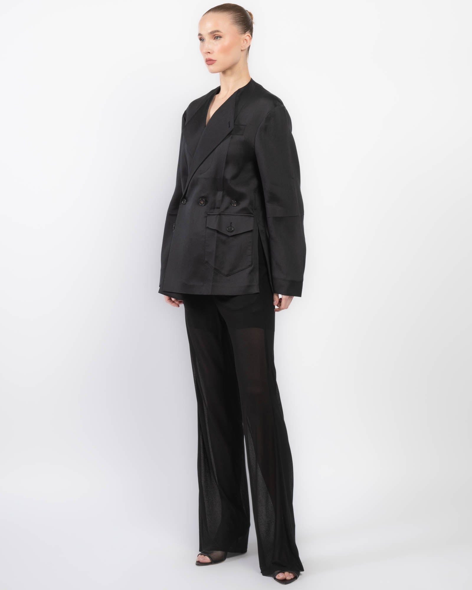 Veste origami sans col