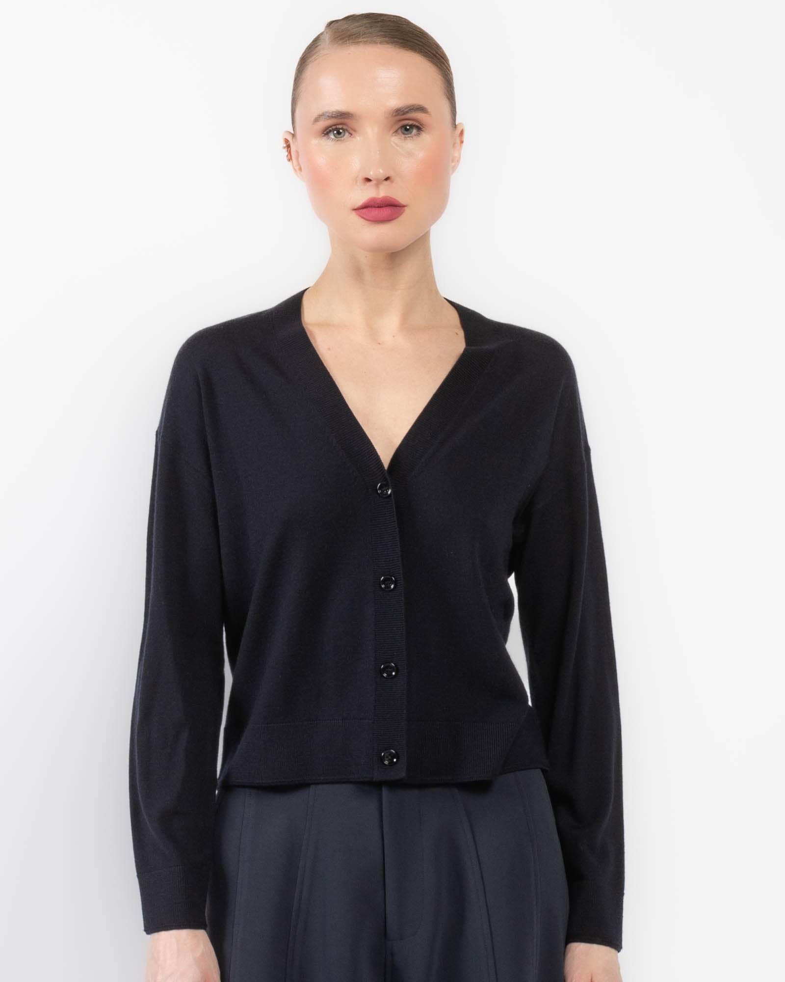 V-Neck Long Sleeve Cardigan