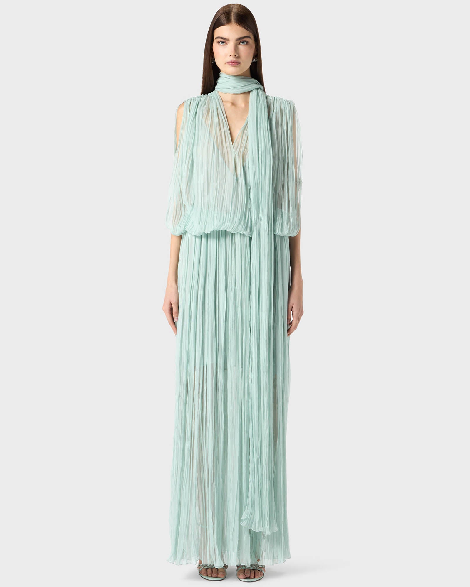 Chiffon Plissé Dress