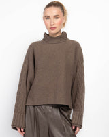 Double Cuff Crop Sweater