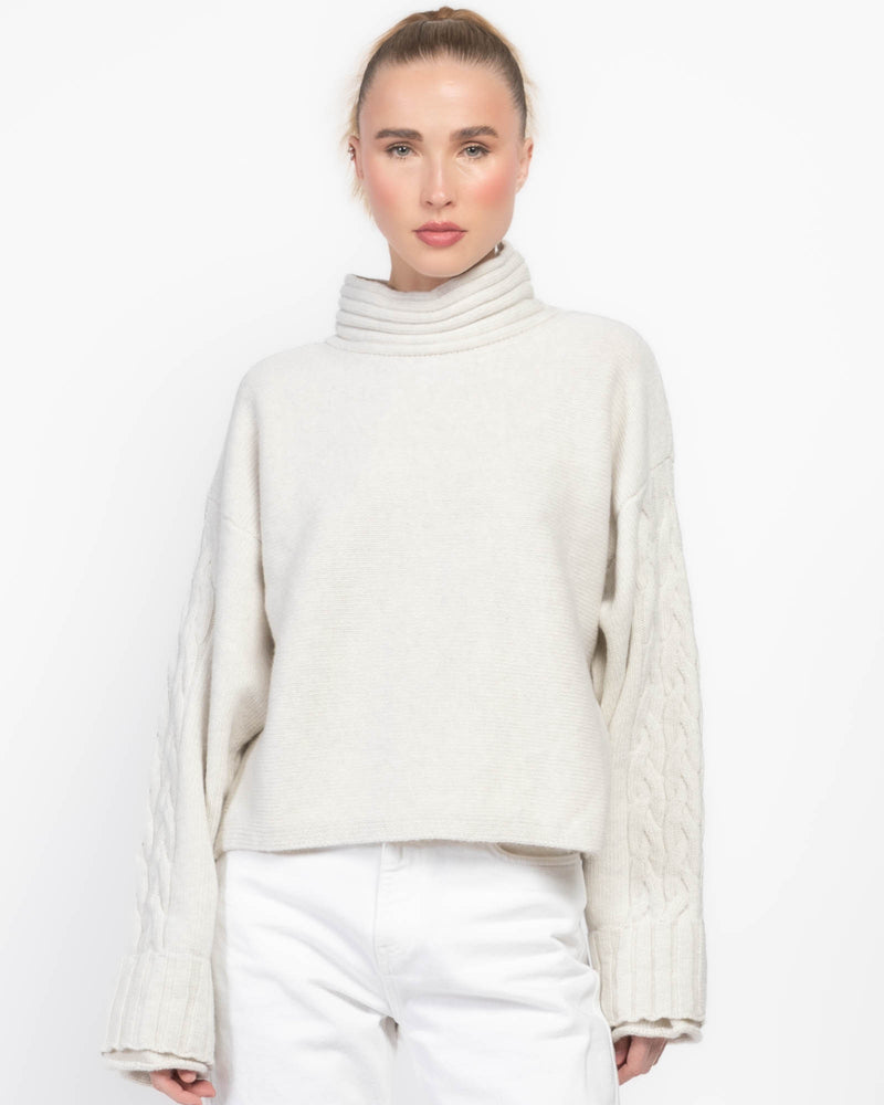 Double Cuff Crop Sweater