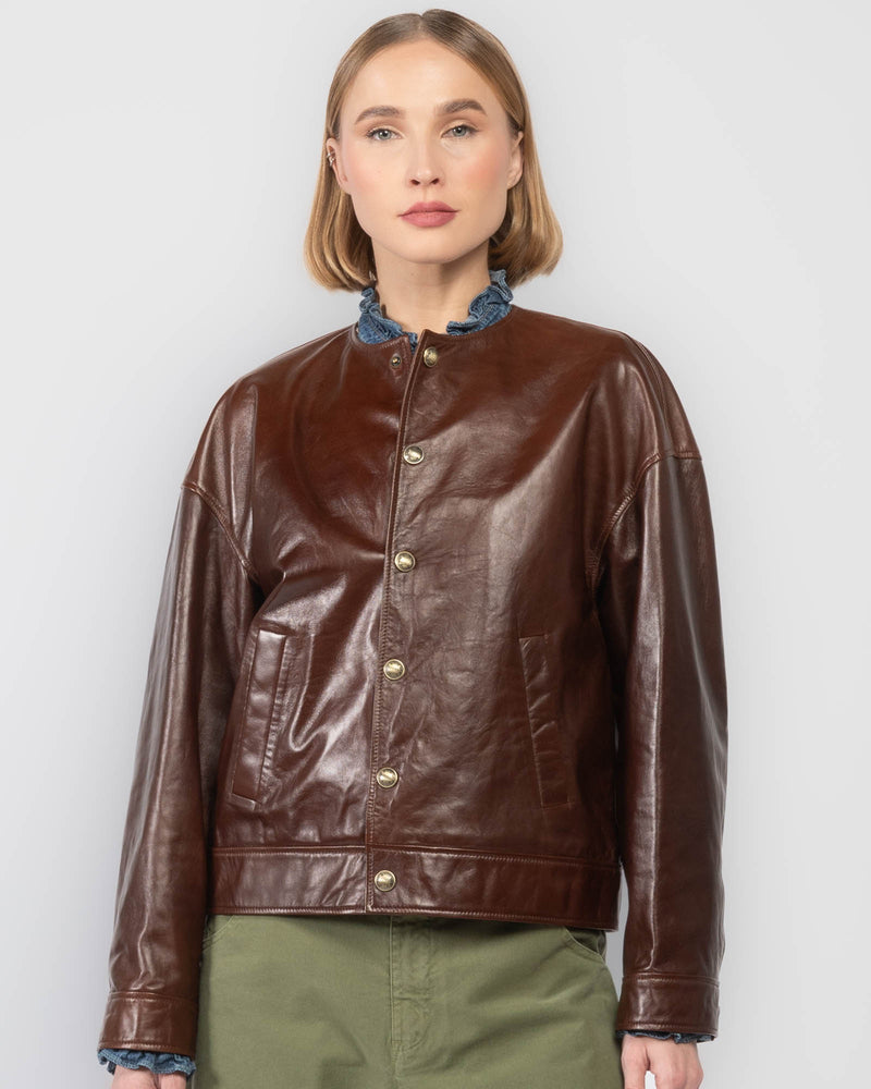 Deja Leather Bomber