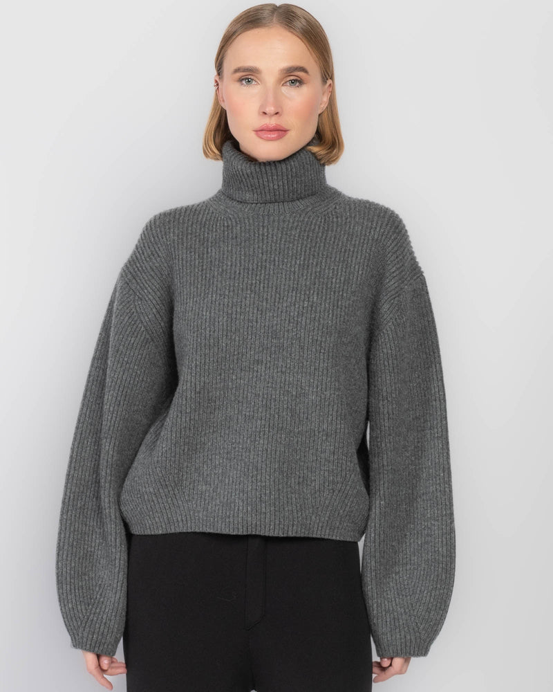 Ribbed Turtleneck Sweater