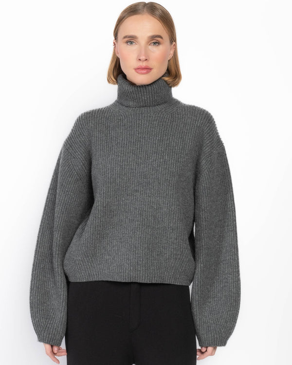 Ribbed Turtleneck Sweater