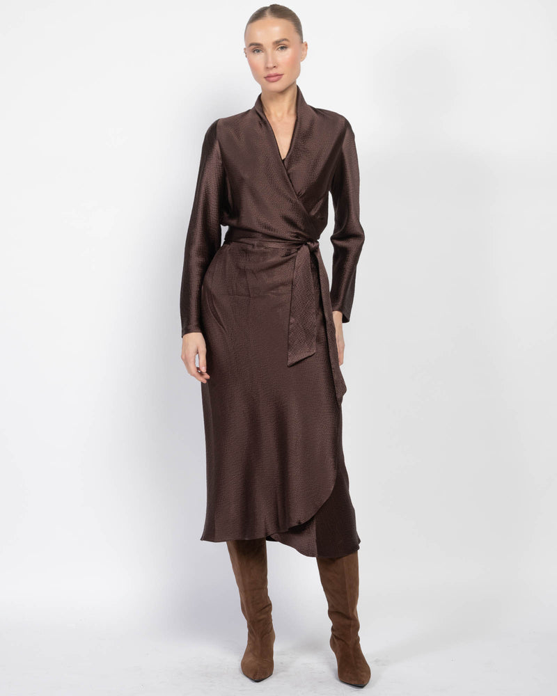 Long Sleeve Wrap Dress