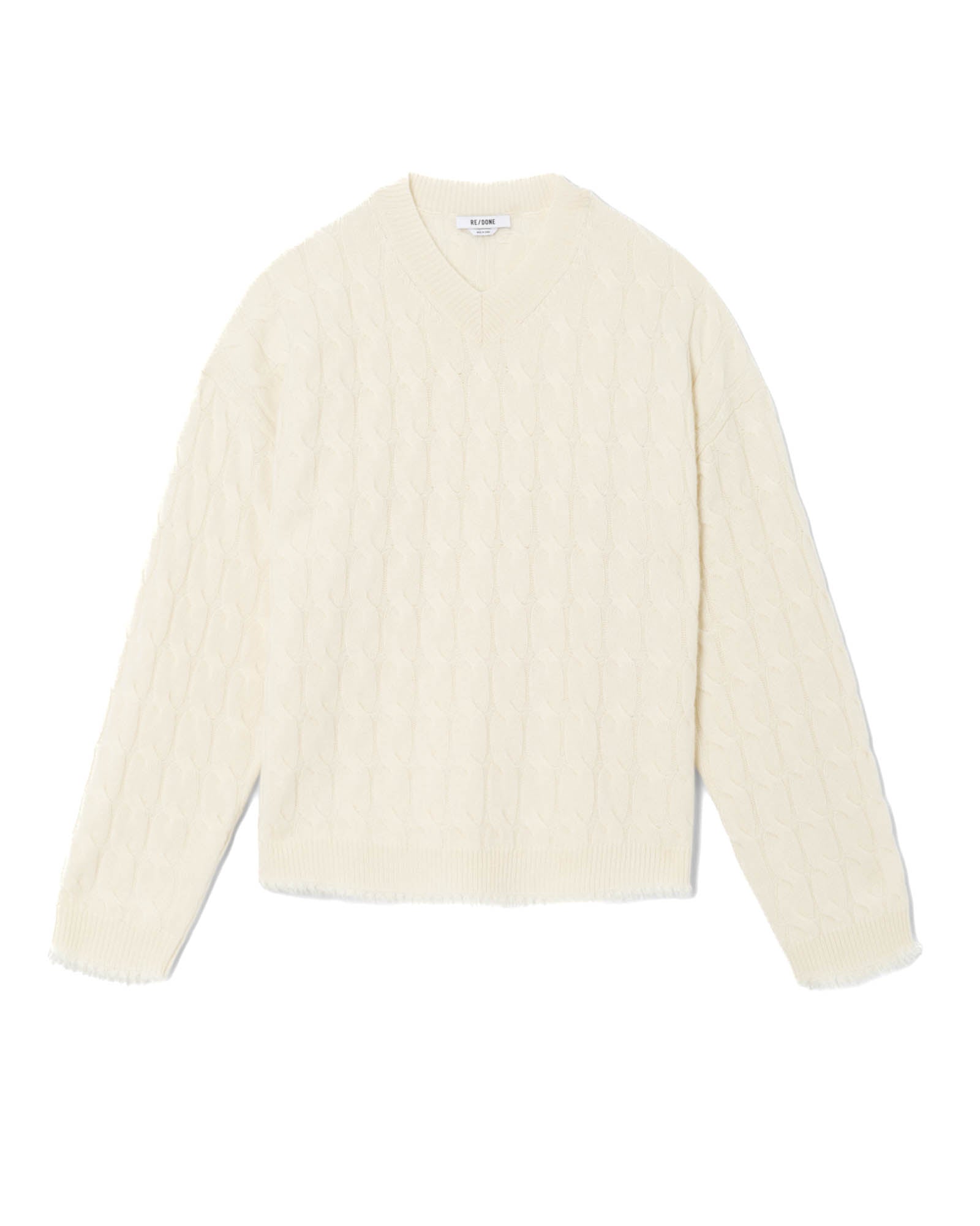 Cashmere Cable V-Neck