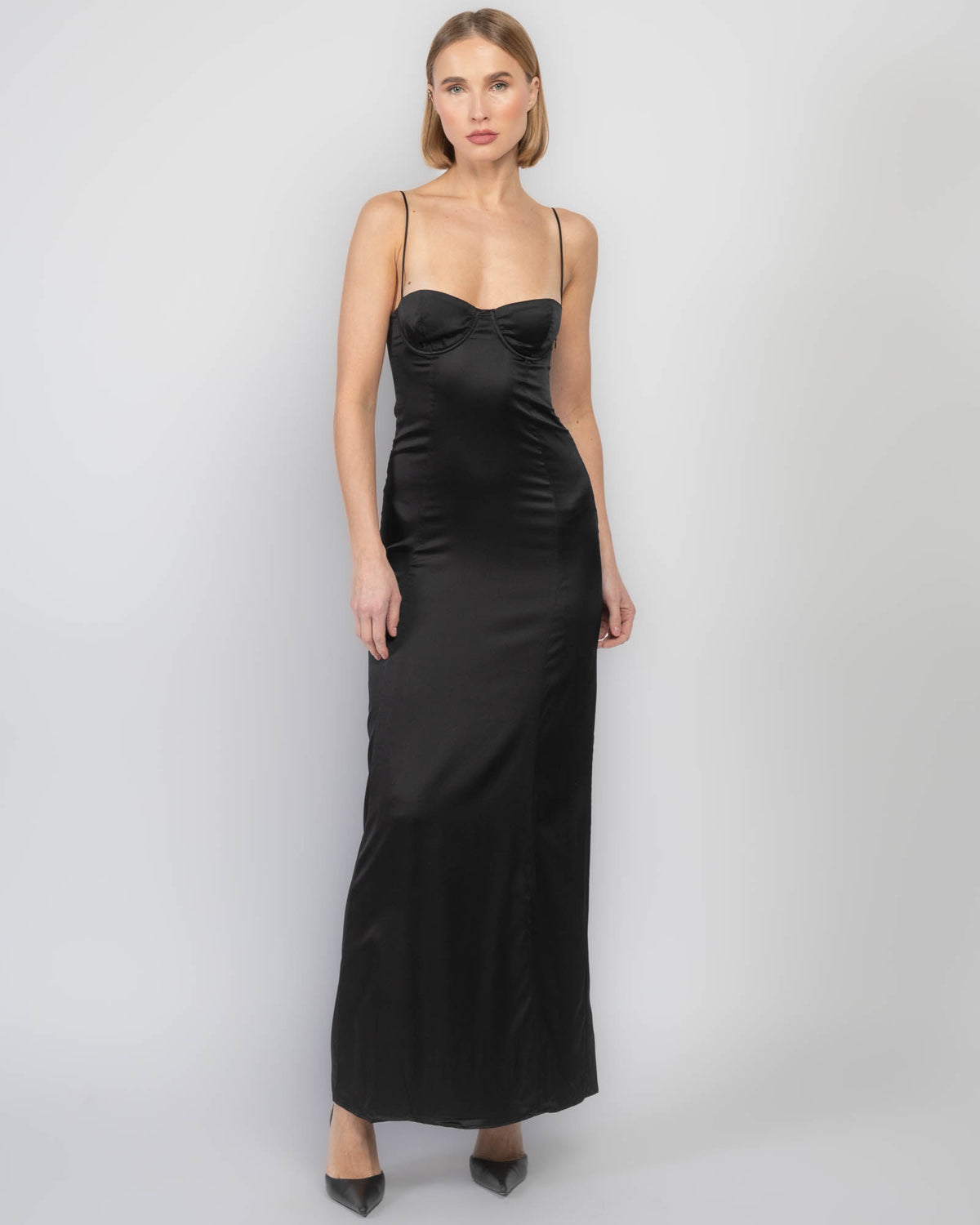 open lace back dress Kiki de Montparnasse Bustier Maxi Dress