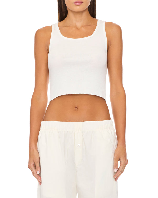 Cropped Scoop Tank Top