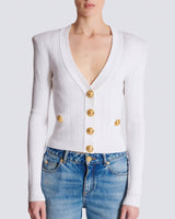 V-Neck Knit Cardigan