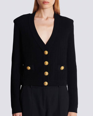 V-Neck Knit Cardigan