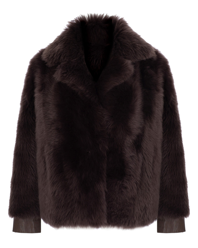 Shearling With Leather Coat