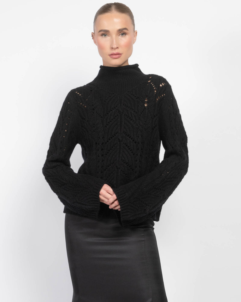 Lace turtleneck sweater best sale