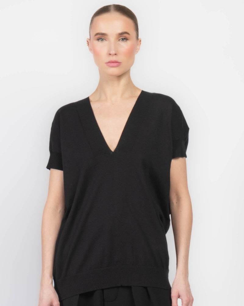 V-Neck Knit Tee