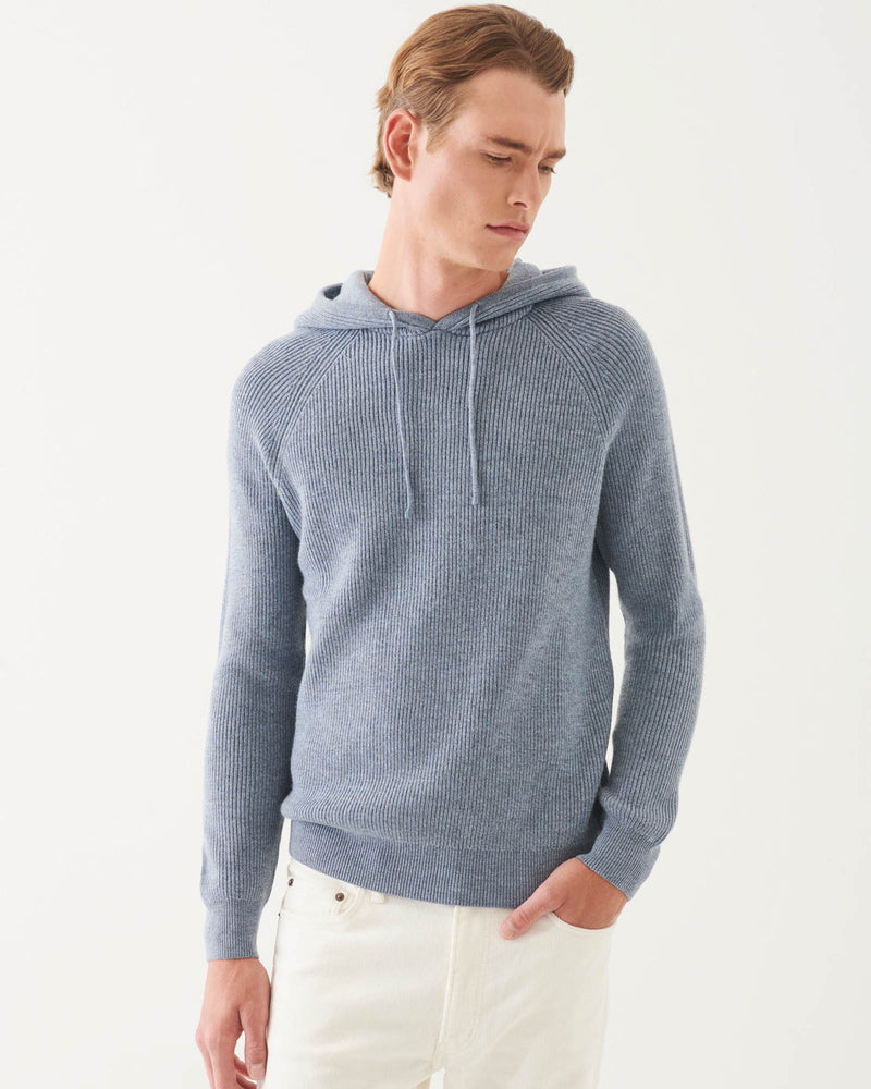 Merino Rib Hoodie