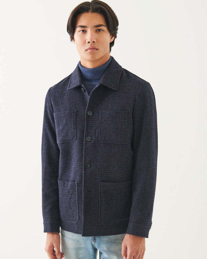 Glen Plaid Shirt Jacket