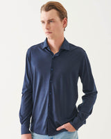 Long Sleeve Wool Knit Shirt