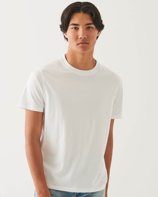 Organic Pima High Neck Crew Tee