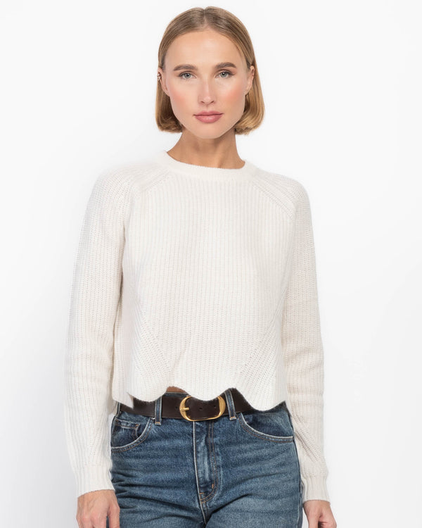 Scalloped Shaker Sweater