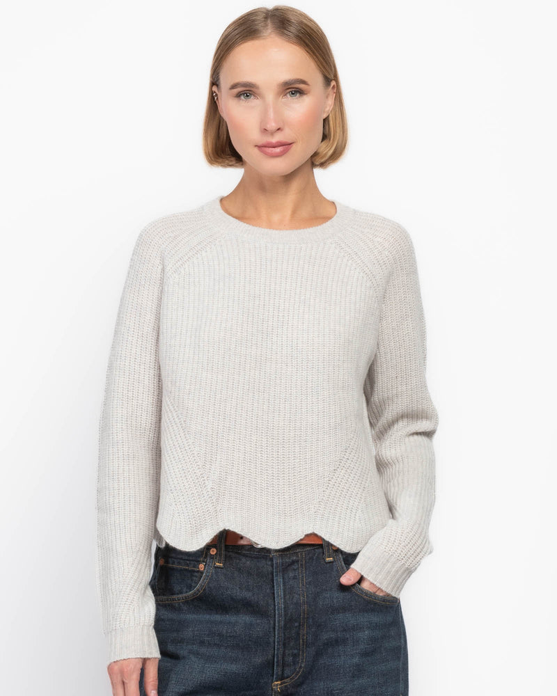 Scalloped Shaker Sweater