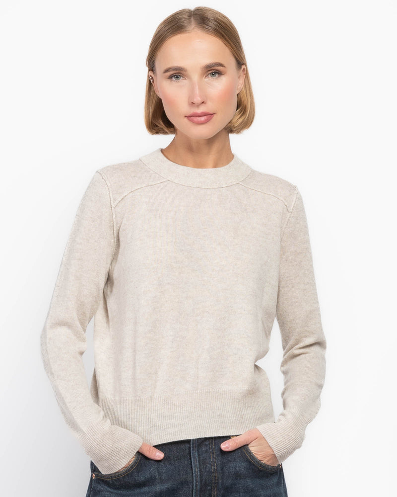 Cropped Reverse Seam Sweater