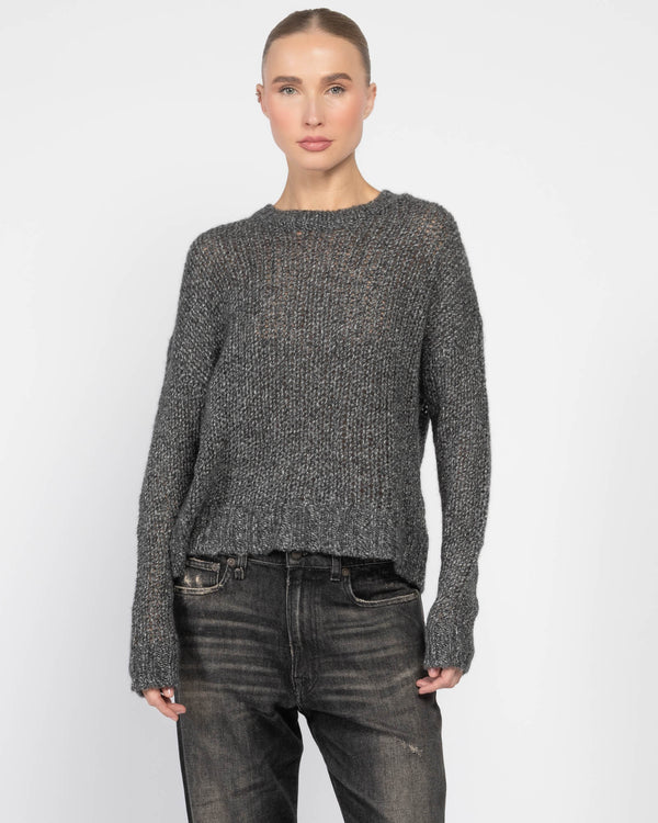 Open Gauge Crewneck Sweater