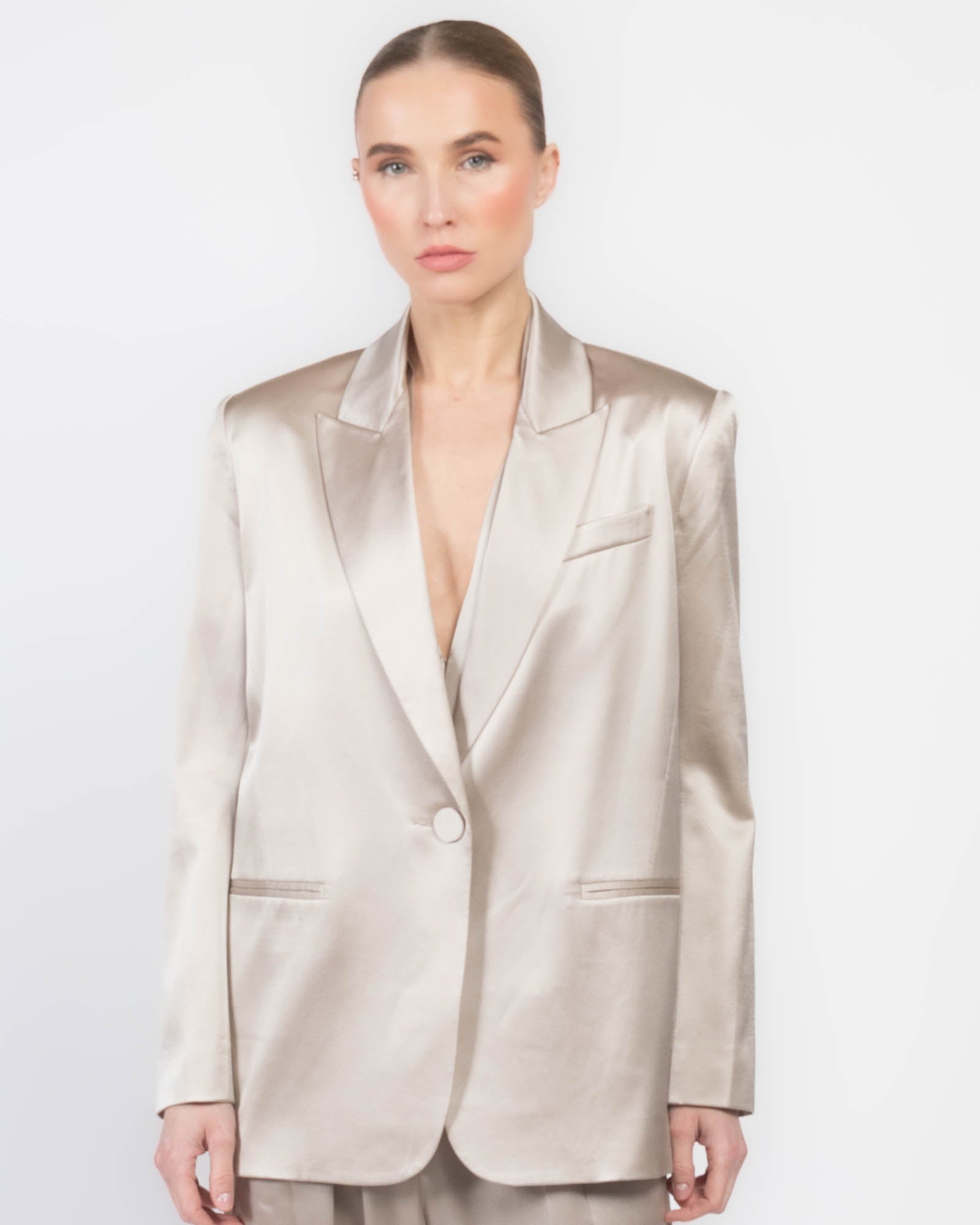 Oversized Silk Blazer