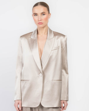 Blazer en soie surdimensionné