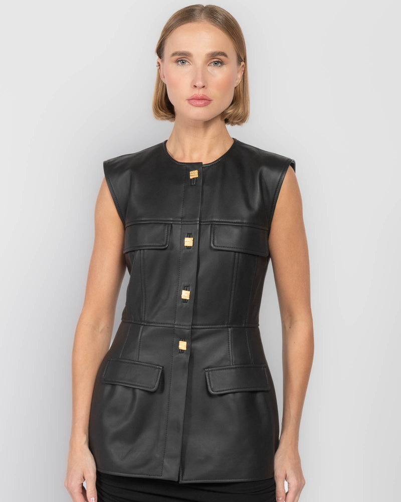 Gia Leather Top