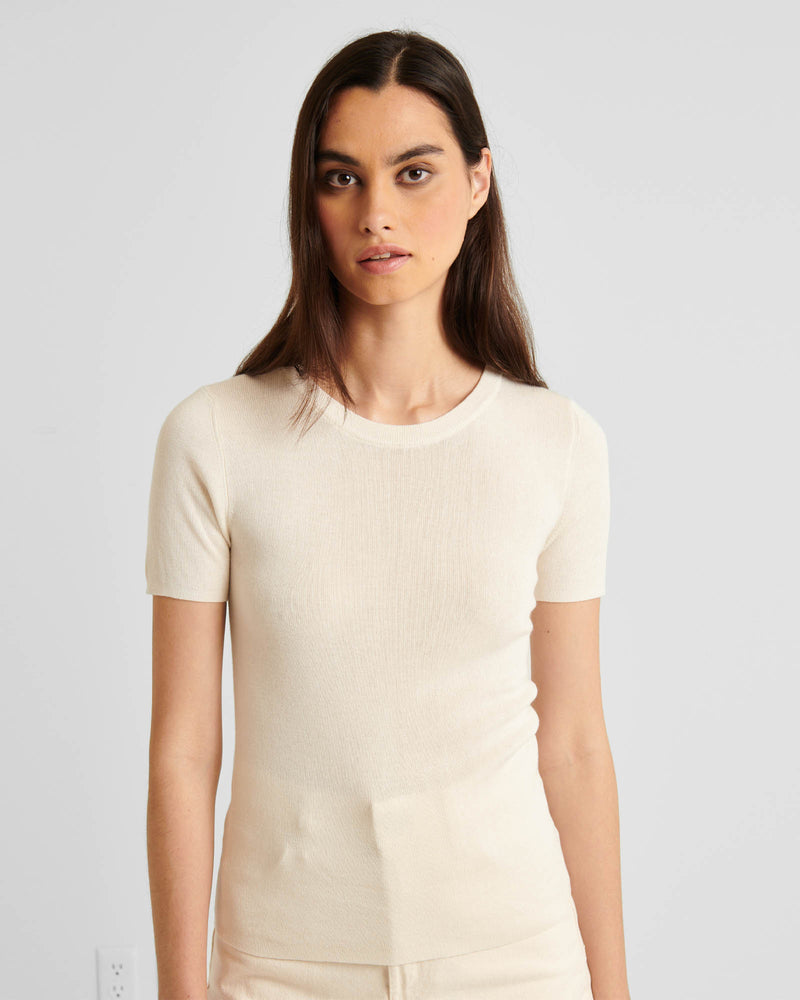 Silk Cashmere Rib Sweater