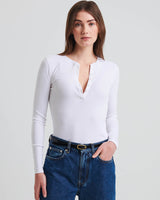 Long Sleeve Rib Henley