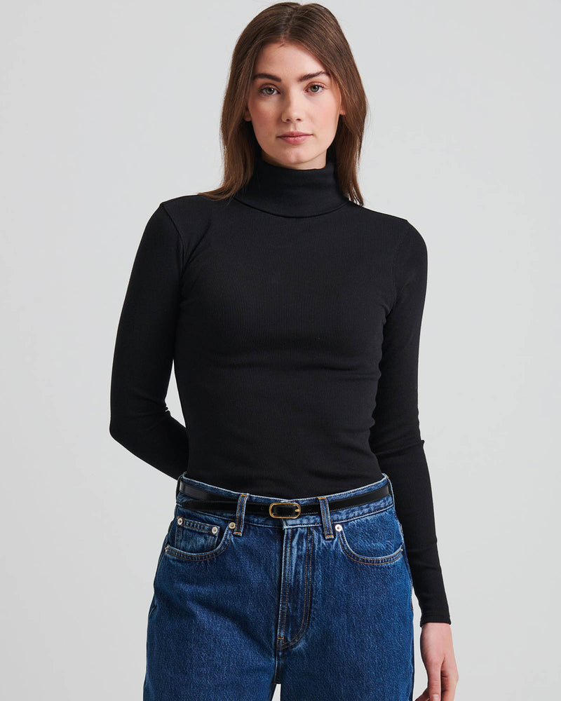 Long Sleeve Rib Turtleneck