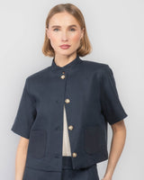 Short Sleeve Linen Jacket