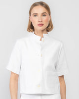 Short Sleeve Linen Jacket