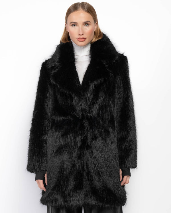 Faux Fur Mid Coat