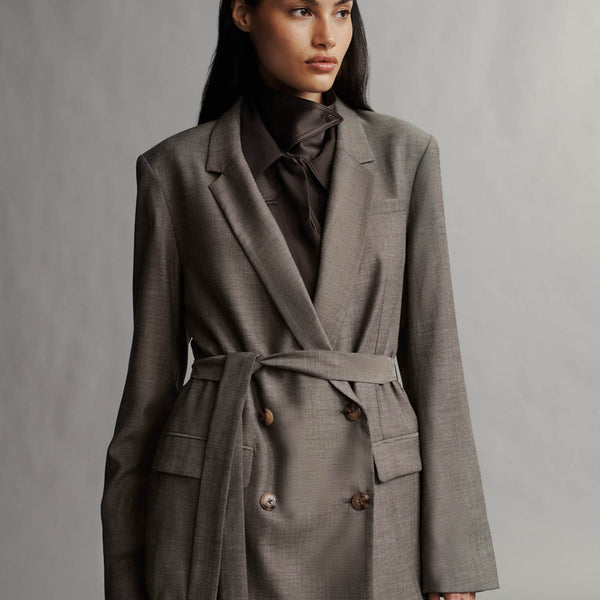 Women's Double breasted wool coat 3215