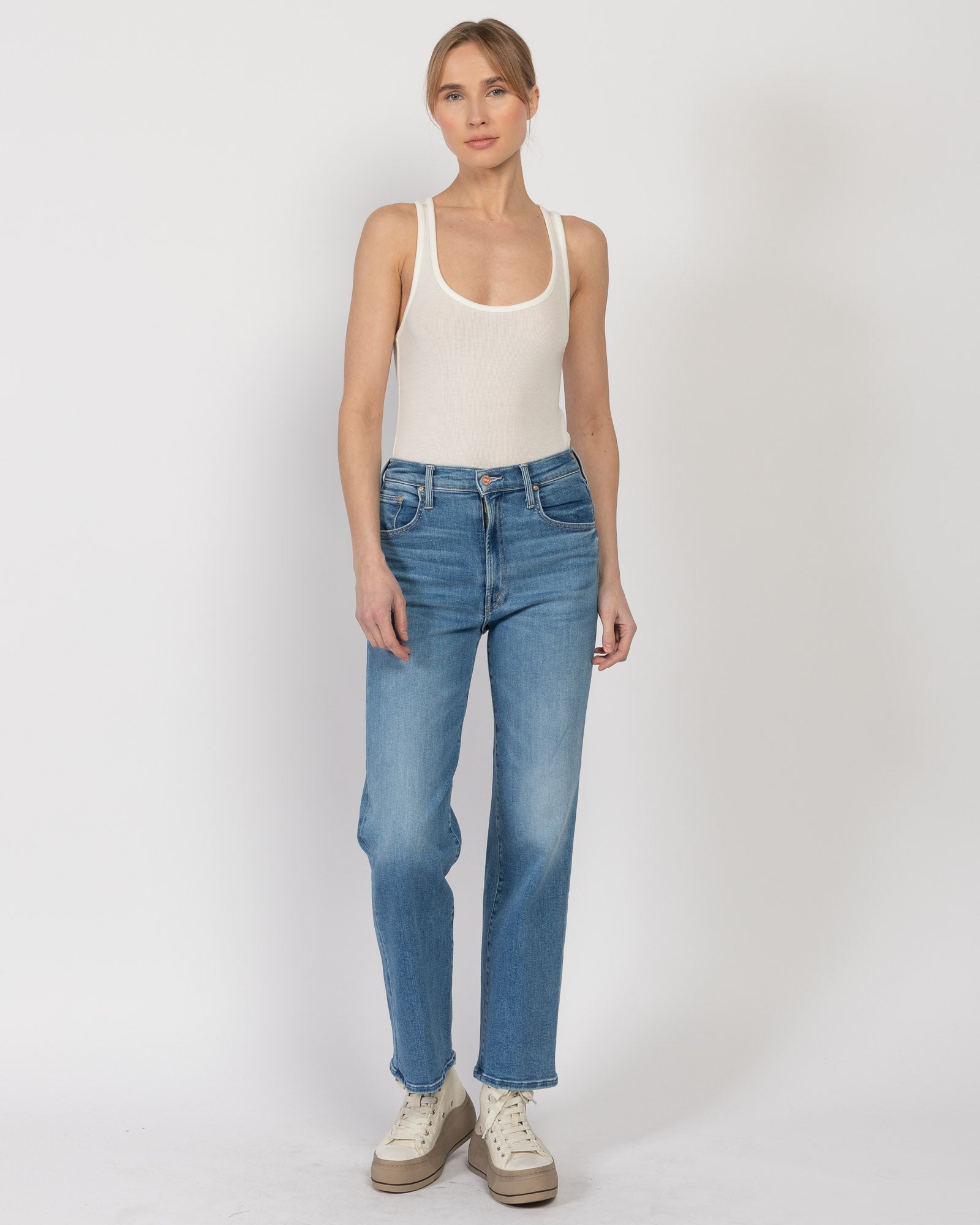 MOTHER Rambler Zip Flood Jeans