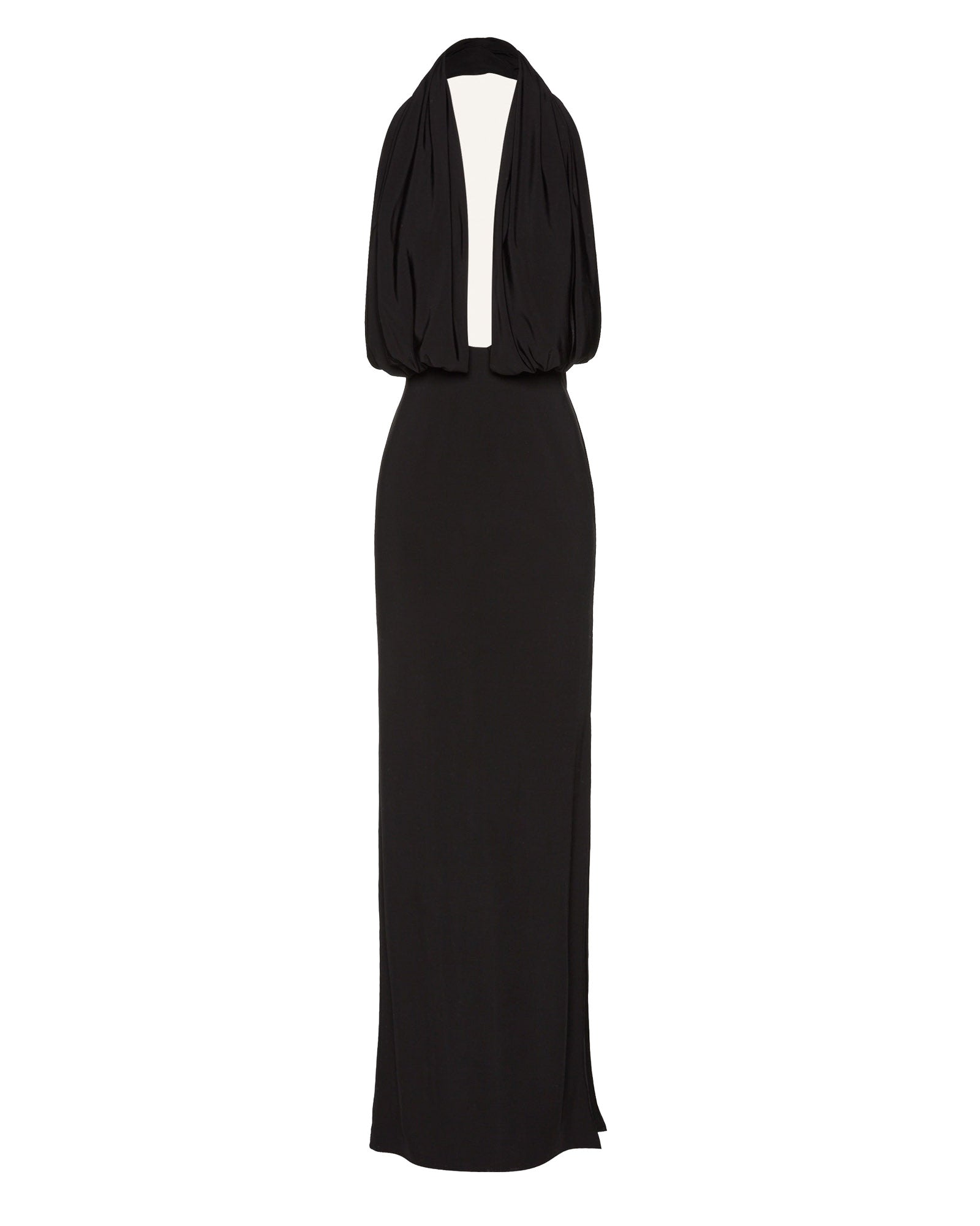 Plunge Halter Neck Dress